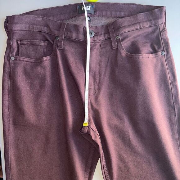 Paige mens Jeans Federal Slim Straight dark port Stretchy size 33 - Picture 9 of 11